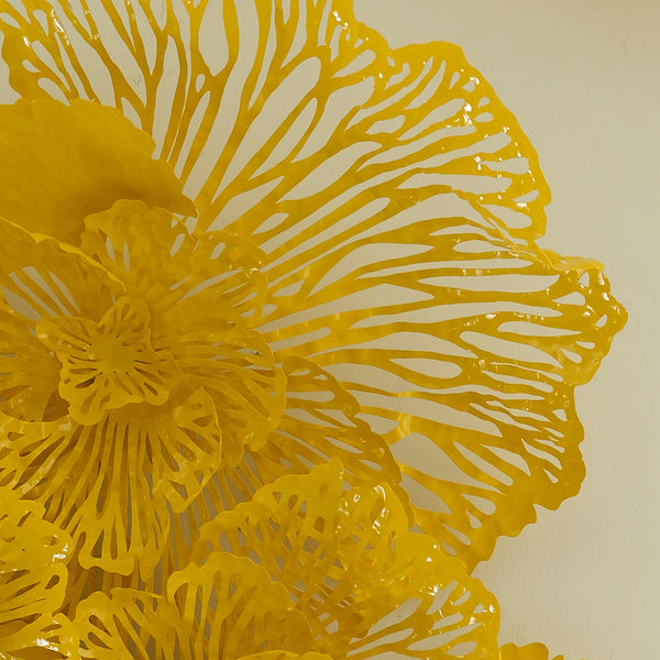 Flower Wall Art, Small, Dandelion, Metal