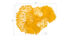 Flower Wall Art, Small, Dandelion, Metal