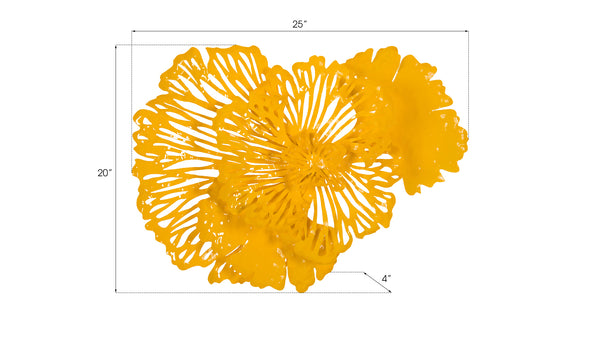 Flower Wall Art, Small, Dandelion, Metal