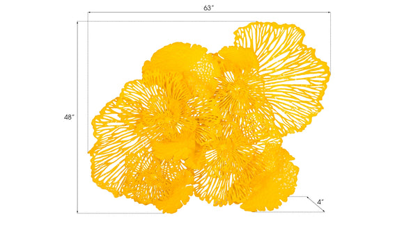Flower Wall Art, Large, Dandelion, Metal
