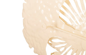 Flower Wall Art, Small, Ivory, Metal