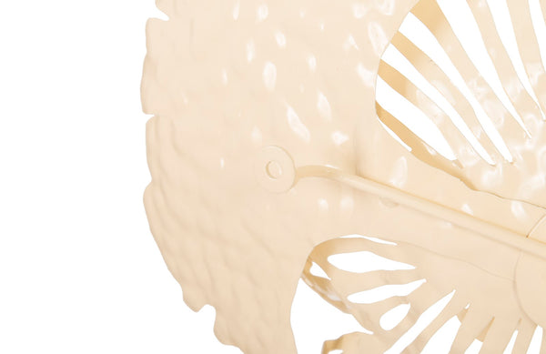 Flower Wall Art, Small, Ivory, Metal