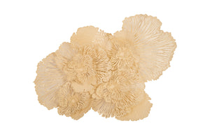 Flower Wall Art, Large, Ivory, Metal