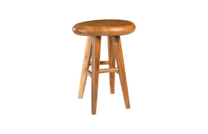 Smoothed Bar Stool, Chamcha Wood, Natural, Oval