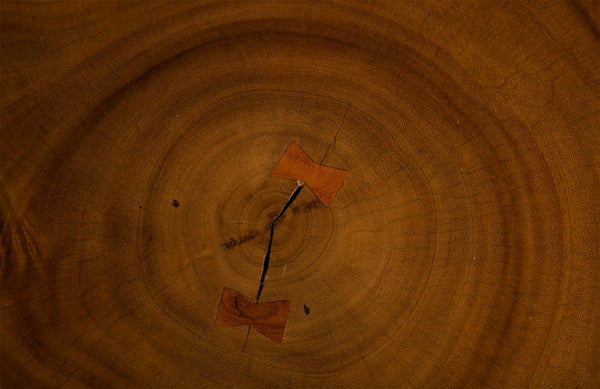 Smoothed Bar Table, Chamcha Wood, Natural, Round