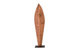 Carved Leaf on Stand, Copper Leaf, LG