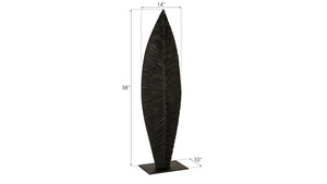 Carved Leaf on Stand, Burnt, MD