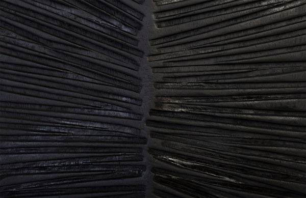 Carved Leaf on Stand, Burnt, SM