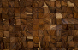 Blocks Wall Art, Chamcha Wood, Natural, LG