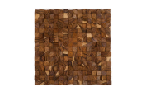 Blocks Wall Art, Chamcha Wood, Natural, LG