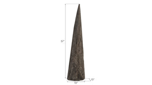 Shark Tooth Sculpture, Large, Gray Stone Finish