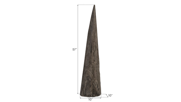 Shark Tooth Sculpture, Large, Gray Stone Finish