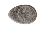 Smoothed Counter Stool, Chamcha Wood, Gray Stone, Oval