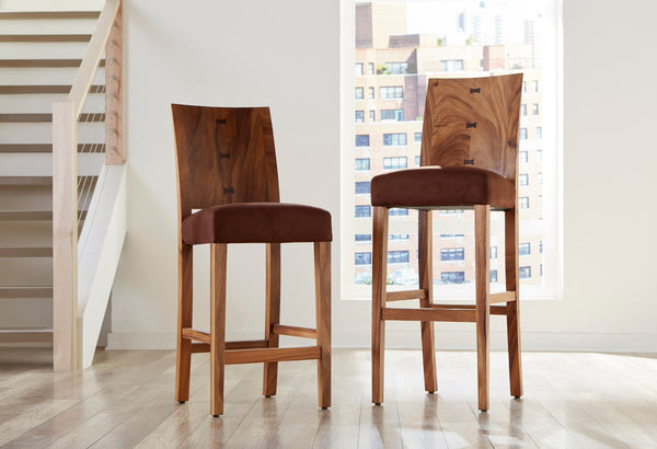 Ophelia Bar Stool, Chamcha Wood, Natural