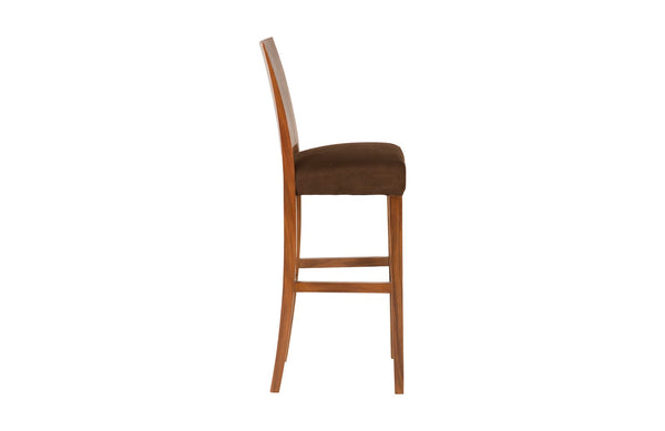 Ophelia Bar Stool, Chamcha Wood, Perfect Brown