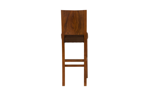 Ophelia Bar Stool, Chamcha Wood, Perfect Brown