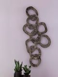 Chain Wall art, Chamcha Wood, Gray Stone Finish