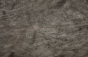 Skipping Stone Side Table, Gray Stone, Forged Legs