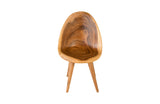 Smoothed Dining Chair, Chamcha Wood, Natural