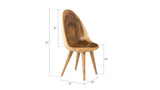 Smoothed Dining Chair, Chamcha Wood, Natural