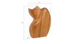 Nuzzled Cat Sculpture, Chamcha Wood, Natural