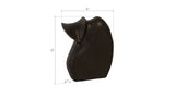 Nuzzled Cat Sculpture, Chamcha Wood, Burnt Black