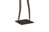 Abstract Figure on Metal Base, Bronze Finish, Arm Up