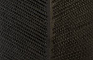 Carved Leaf on Stand, Burnt, XL