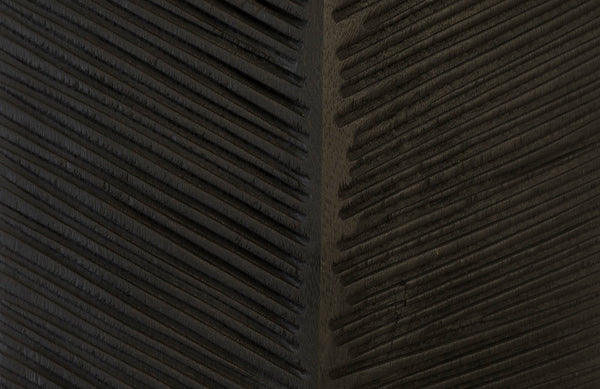 Carved Leaf on Stand, Burnt, XL