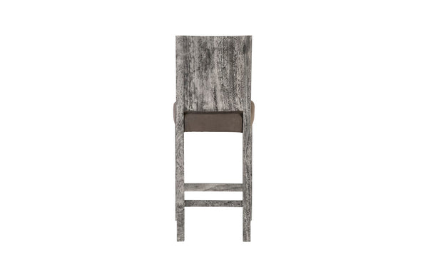 Ophelia Counter Stool, Chamcha Wood, Gray Stone Finish