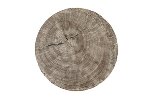 Curved Wood Stool, Thick , Gray Stone, Gray Stone