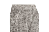 Origins Pedestal, Small, Mitered Chamcha Wood, Gray Stone Finish