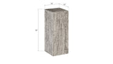 Origins Pedestal, Medium, Mitered Chamcha Wood, Gray Stone Finish