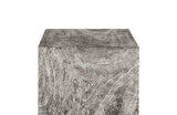 Origins Pedestal, Large, Mitered Chamcha Wood, Gray Stone Finish