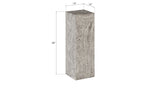 Origins Pedestal, Large, Mitered Chamcha Wood, Gray Stone Finish