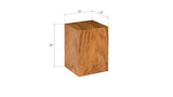 Origins Pedestal, Small, Mitered Chamcha Wood, Natural