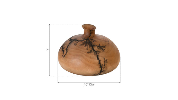 Lightning Vase, Mango Wood, Short