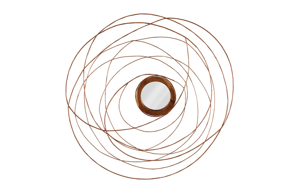 Nest Mirror, Chamcha Wood/Wire, Copper, SM