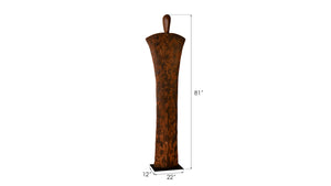 Standing Person on Base, Extra Large, Chamcha Wood, Iron