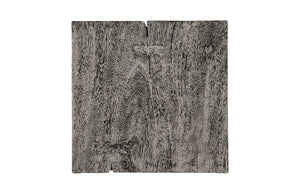 Inverted Pyramid Side Table, Gray Stone, Wood/Metal, Black, LG