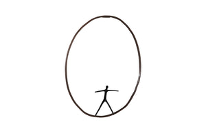 Olympic Figure in Iron Ring, Black, Rust, Style B