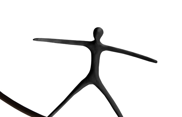 Olympic Figure in Iron Ring, Black, Rust, Style B