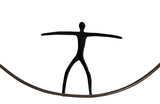 Olympic Figure in Iron Ring, Black, Rust,  Style C
