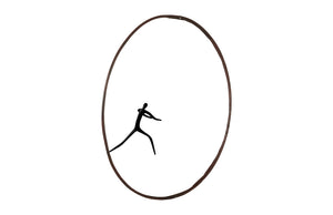 Olympic Figure in Iron Ring, Black, Rust, Style D