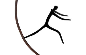 Olympic Figure in Iron Ring, Black, Rust, Style D