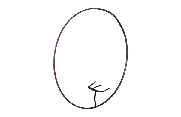 Olympic Figure in Iron Ring, Black, Rust, Style E