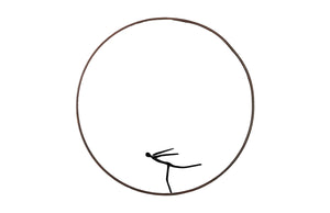 Olympic Figure in Iron Ring, Black, Rust, Style E