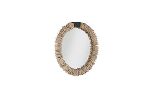 Stacked Ring Mirror, Chamcha Wood, Bleached, SM