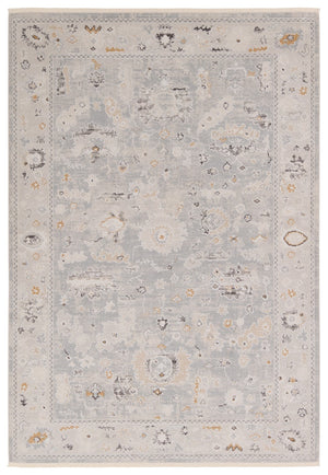 Jaipur Living Thalia Ariene THA01 Powerloomed Machine Made Indoor Updated Traditional Rug Gray 6'7" x 9'6"