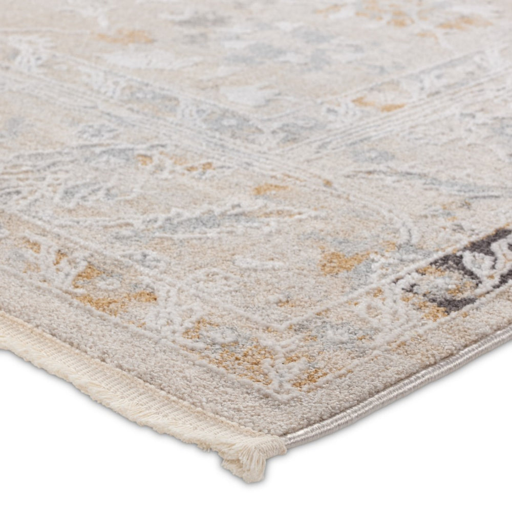 Jaipur Living Thalia Trifine THA02 Powerloomed Machine Made Indoor Updated Traditional Rug Gray 6'7" x 9'6"